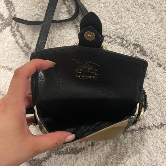 BURBERRY BEIGE NOVA CHECK BUCKLE CROSSBODY MINI BAG - Picture 7 of 8